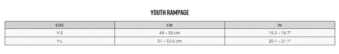 FOX Rampage Youth helma