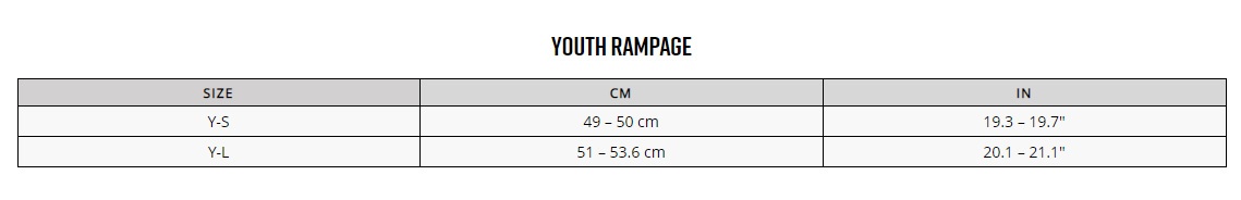 FOX Rampage Youth helma