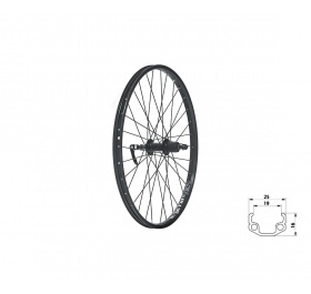 Kellys Wasper Cassete V-brake 24 zadní zapletené kolo